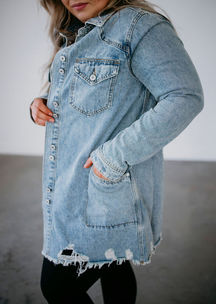 Act Out Denim Shacket