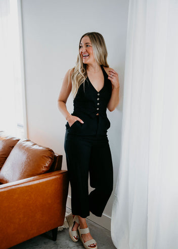 Walker Linen Halter Jumpsuit