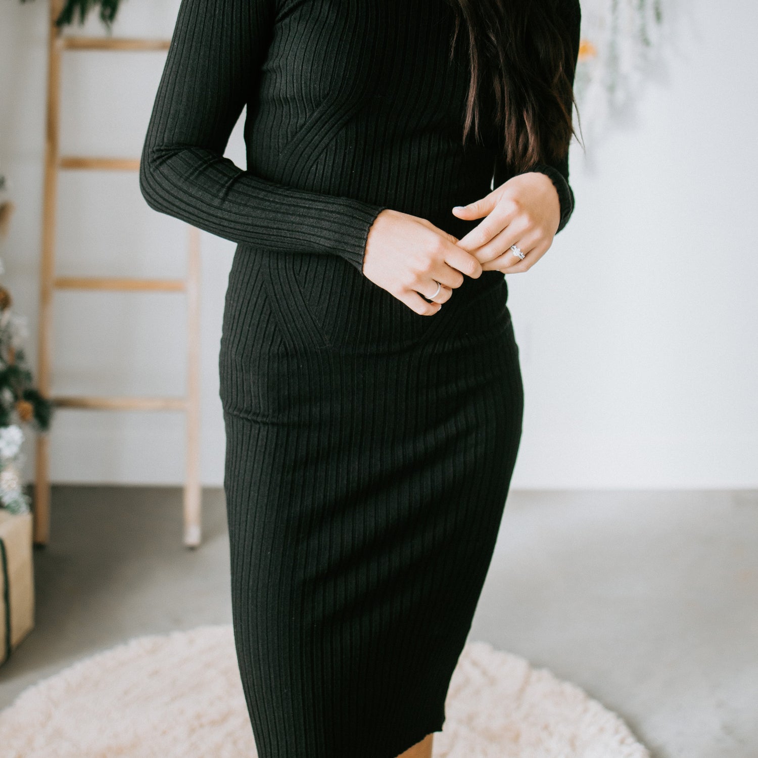 Delphine Ribbed Knit Dress