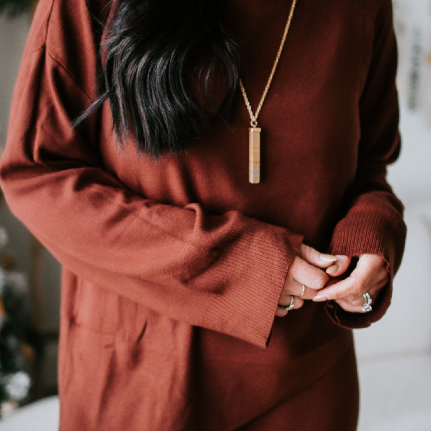 Stone Bar Necklace