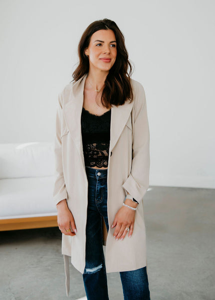Aurora Belted Trench Coat – Lauriebelles