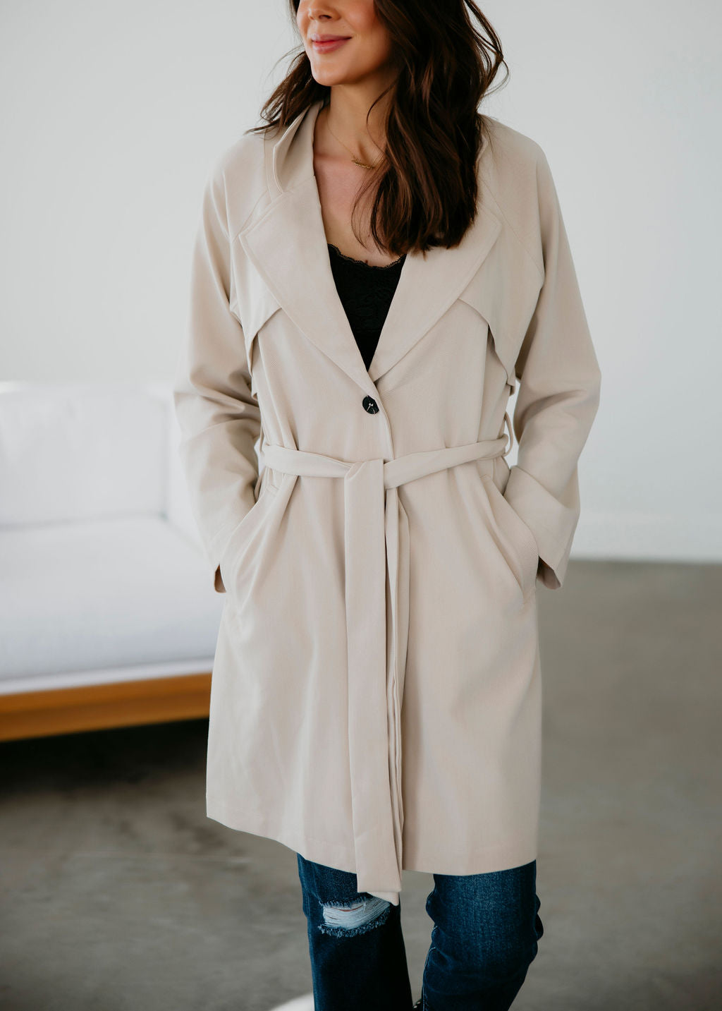 Aurora Belted Trench Coat – Lauriebelles