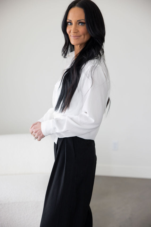 Leyla Linen Button Down Top