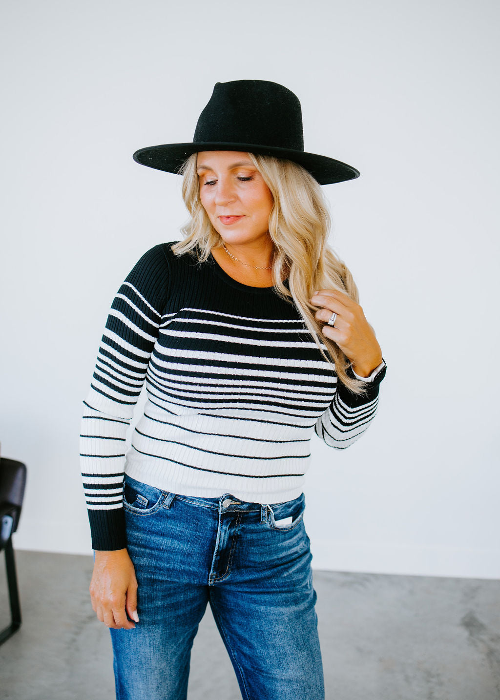 image of Aspen Striped Knit Sweater