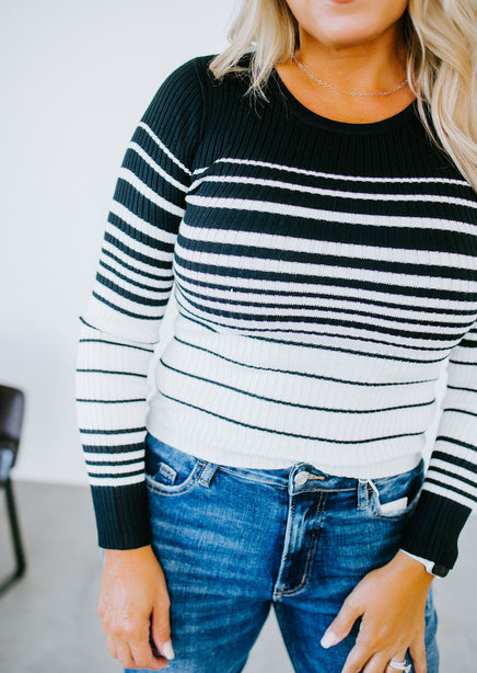 Aspen Striped Knit Sweater