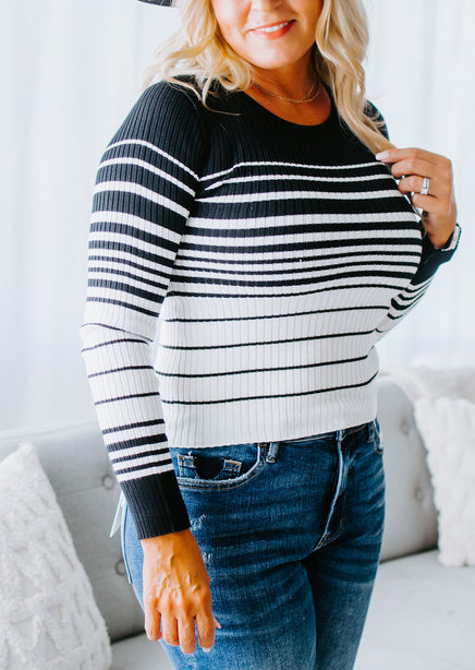 Aspen Striped Knit Sweater