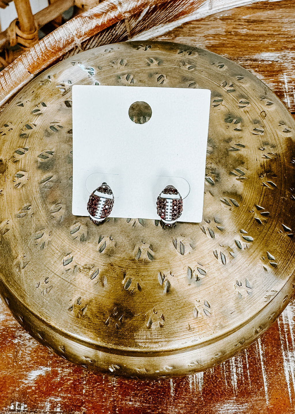 image of Football Stud Earrings