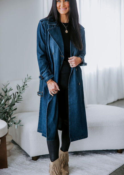Stirling Denim Trench Coat product view