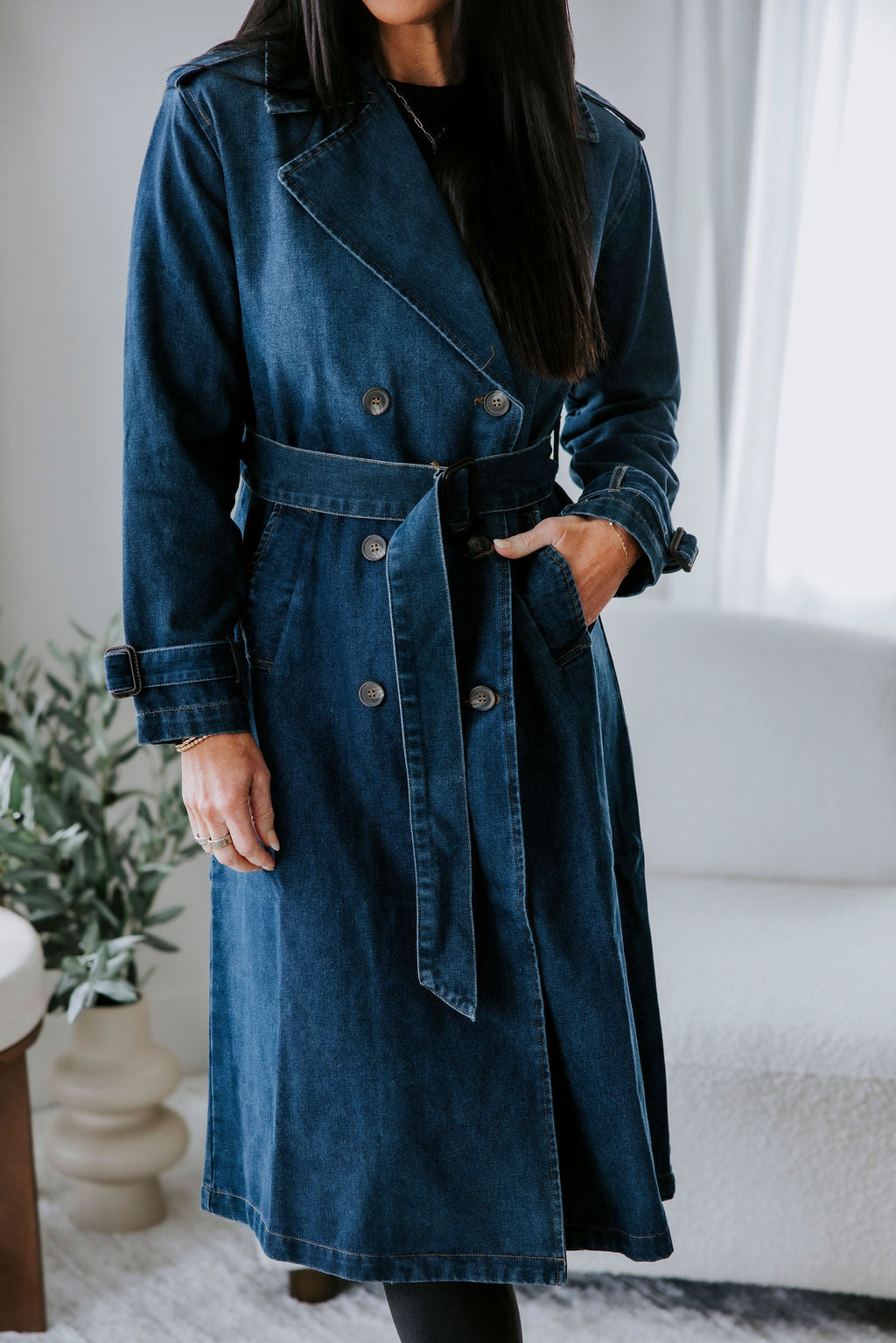image of Stirling Denim Trench Coat