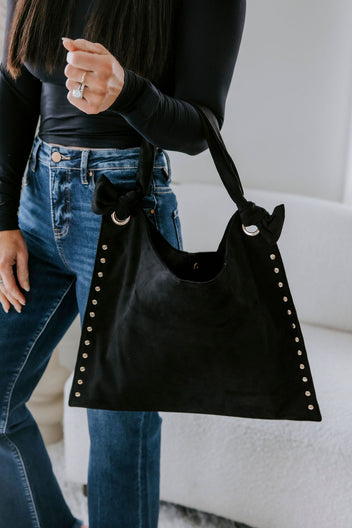 Meadow Studded Hobo Bag