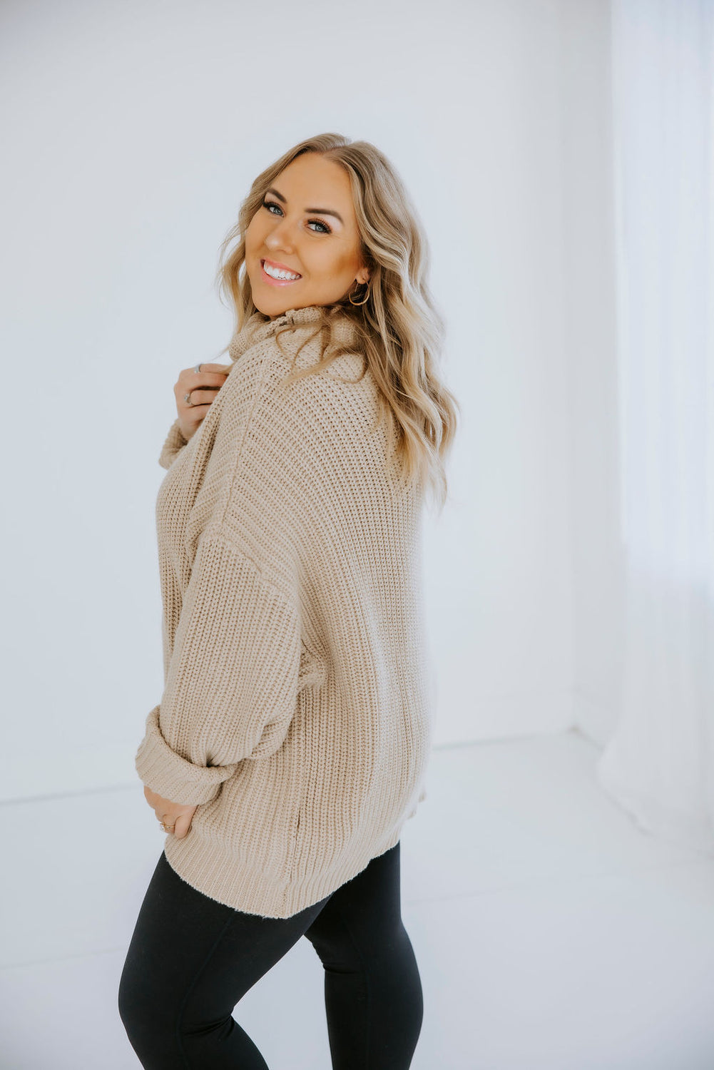 Amherst Funnel Neck Sweater by Lily and Lottie