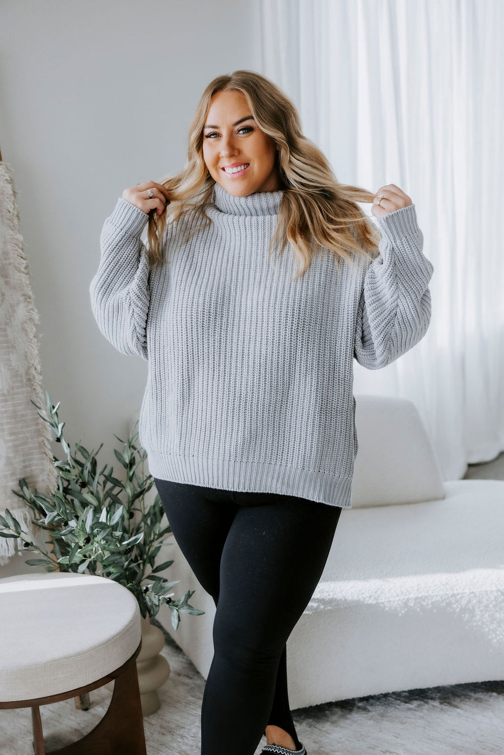 Amherst Funnel Neck Sweater by Lily and Lottie