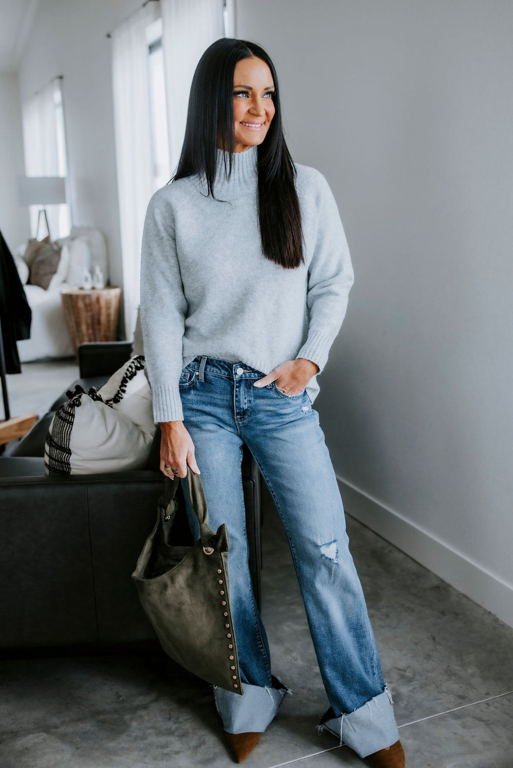 Anthousa Mock Neck Sweater