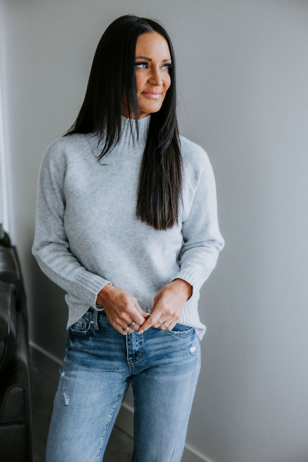 Anthousa Mock Neck Sweater