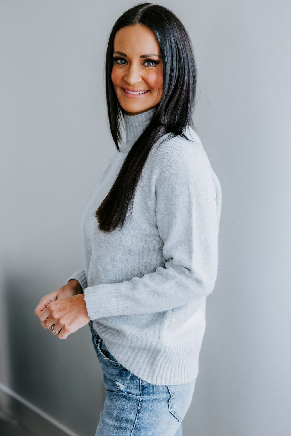 Anthousa Mock Neck Sweater