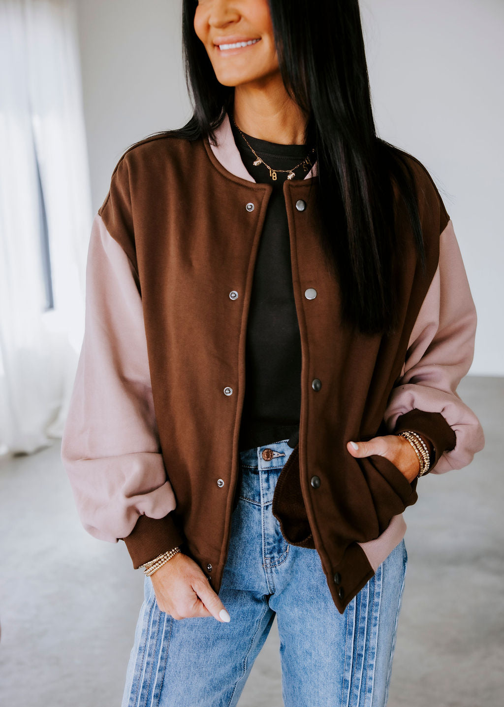 Channing Fleece Varsity Jacket