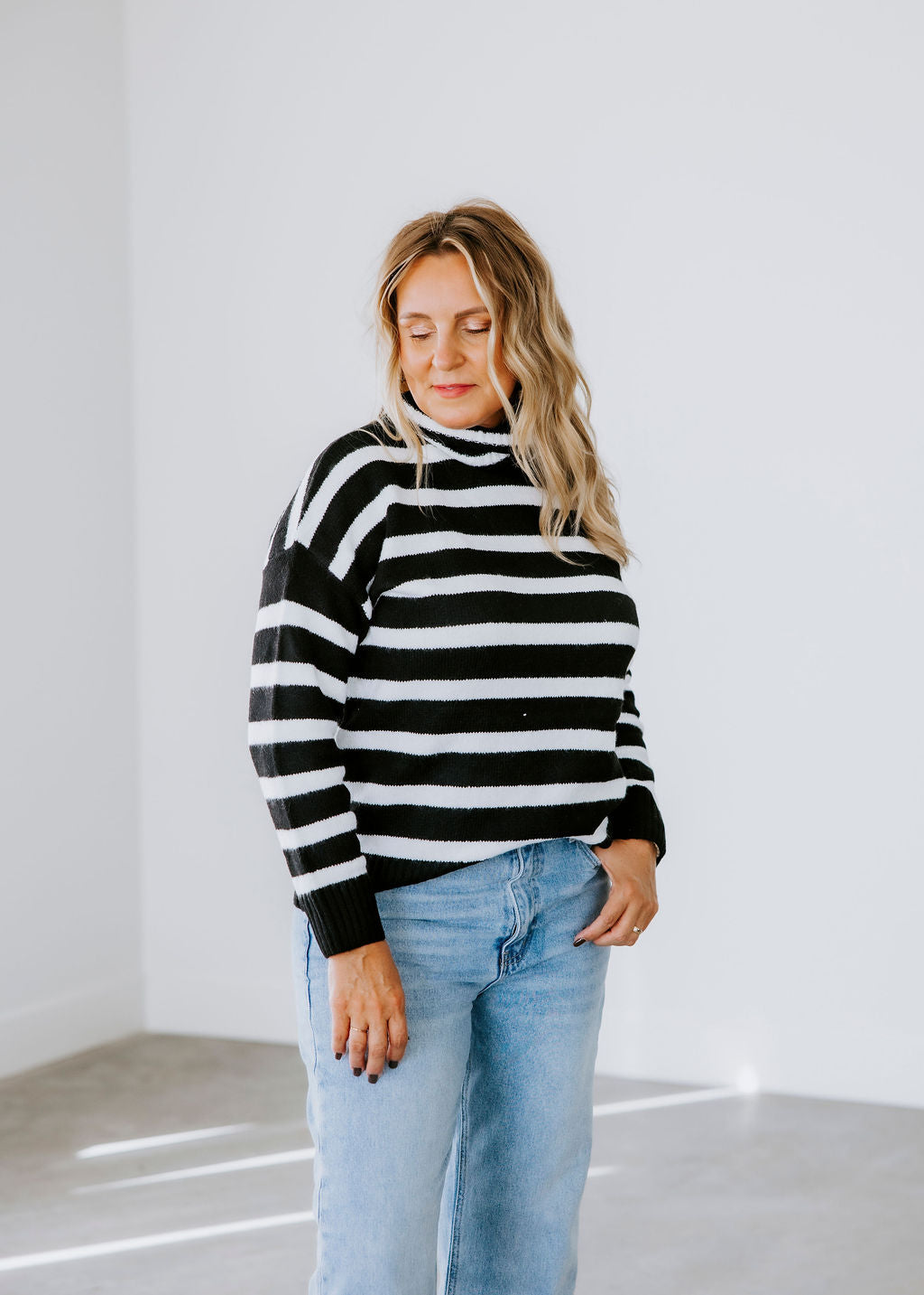 Derren Striped Turtleneck Sweater