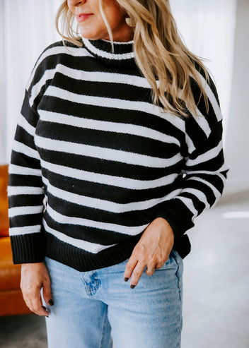 Derren Striped Turtleneck Sweater