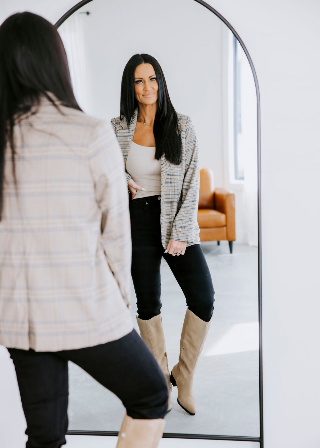 Emmey Checkered Blazer