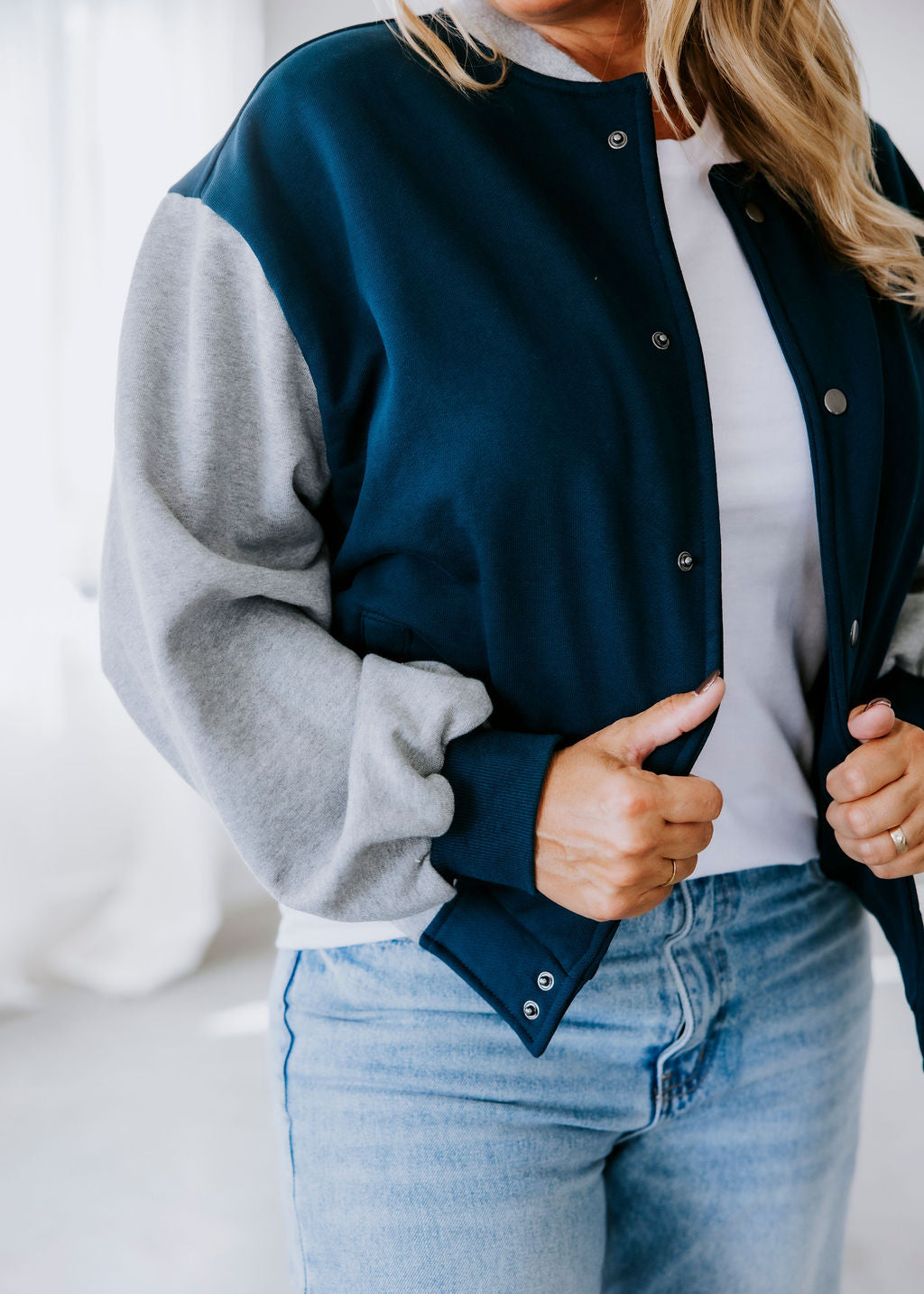 image of Channing Fleece Varsity Jacket