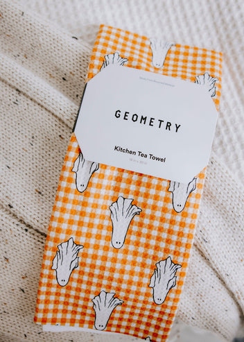Gingham Ghosts Tea Towel