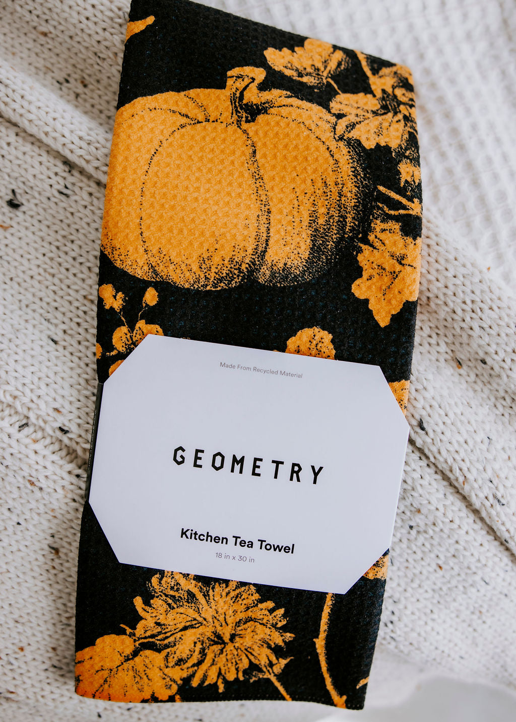 image of Haunted Harvest Orange Tea Towel