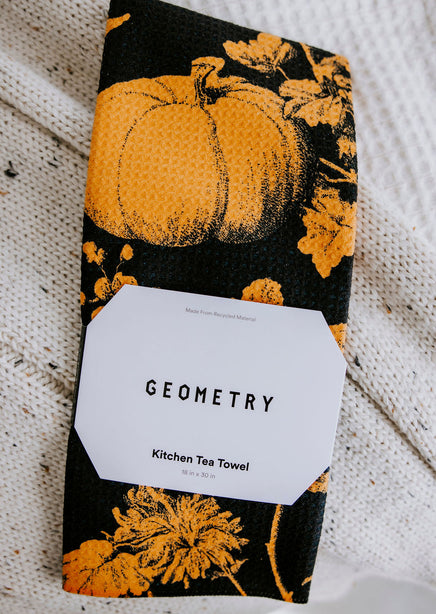 Haunted Harvest Orange Tea Towel product view