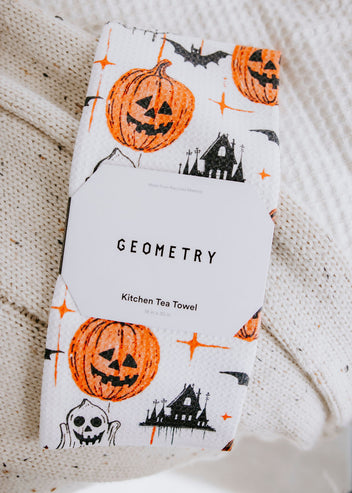 Halloween is Here Tea Towel