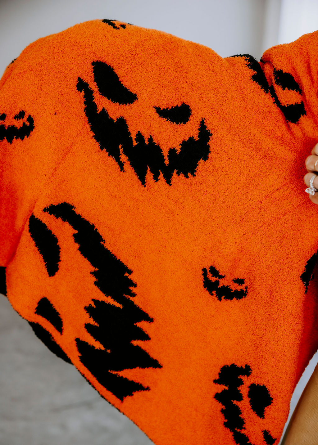 image of Halloween Reversible Throw Blanket
