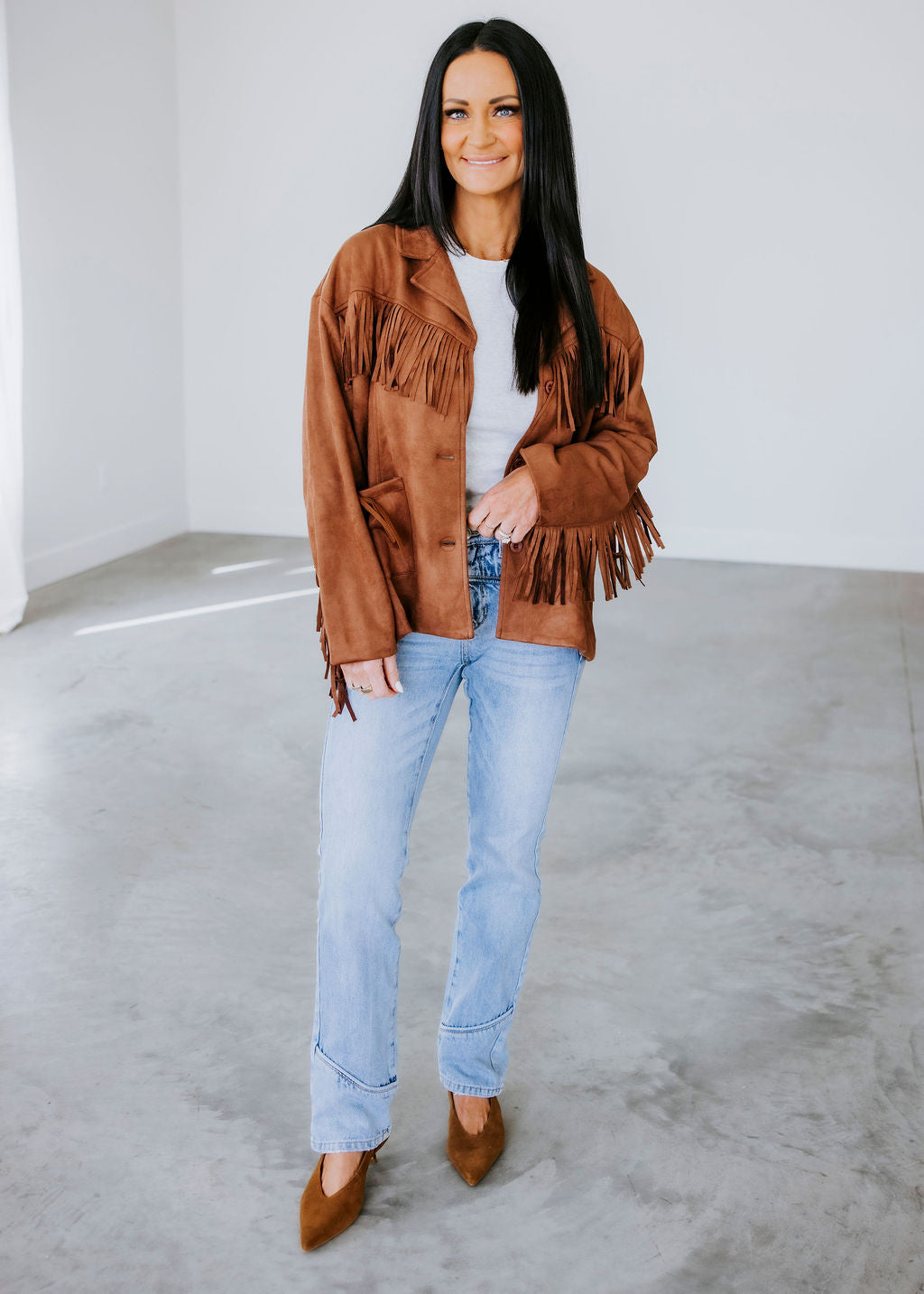 Loretta Suede Fringe Jacket