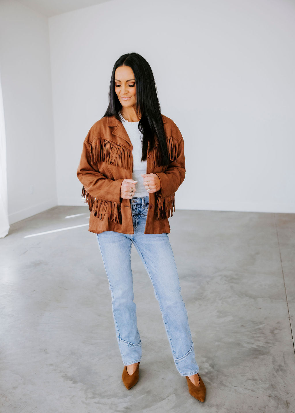 Loretta Suede Fringe Jacket