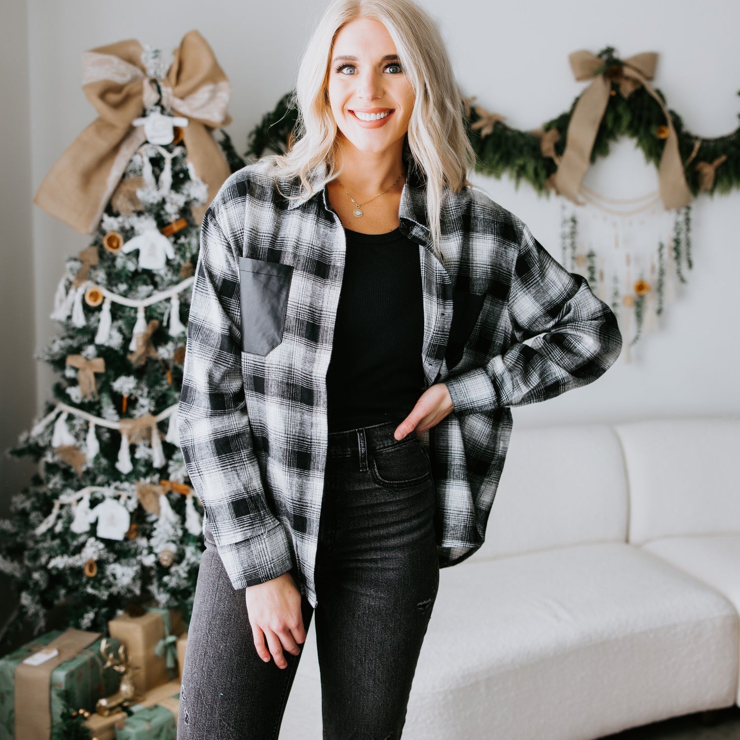 Sheena Plaid Top