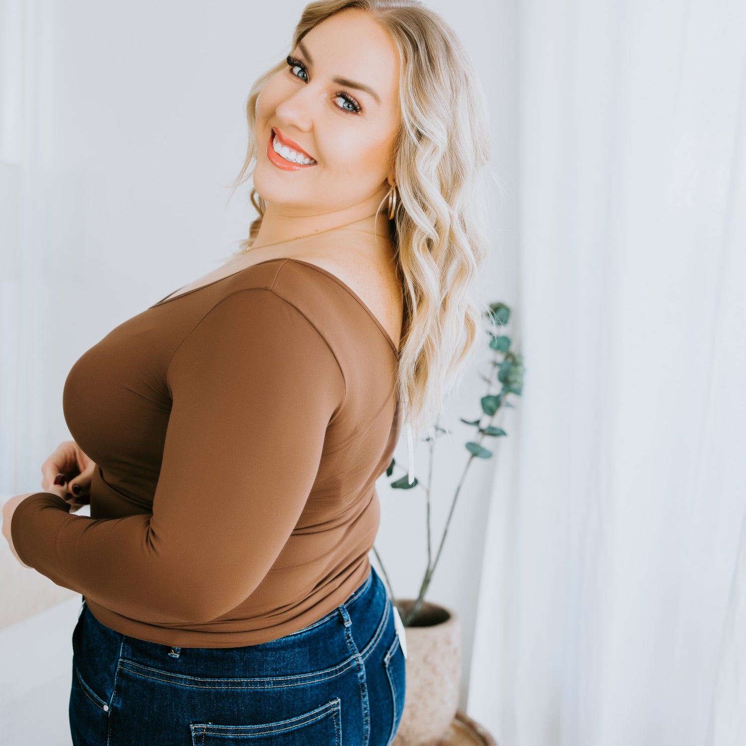 Curvy Rebecca Long Sleeve Top