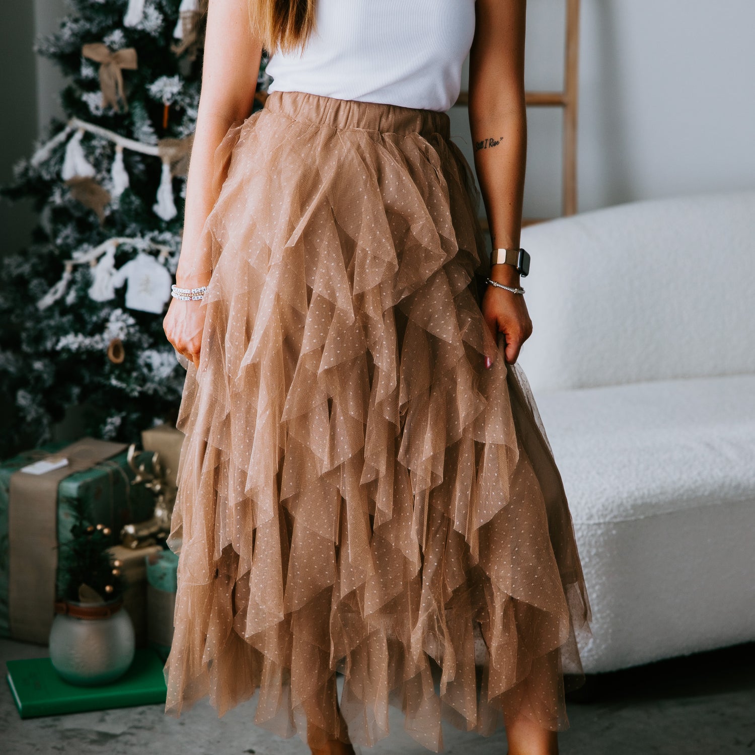 Trudy Ruffled Mesh Skirt