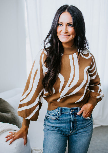 Athena Print Sweater
