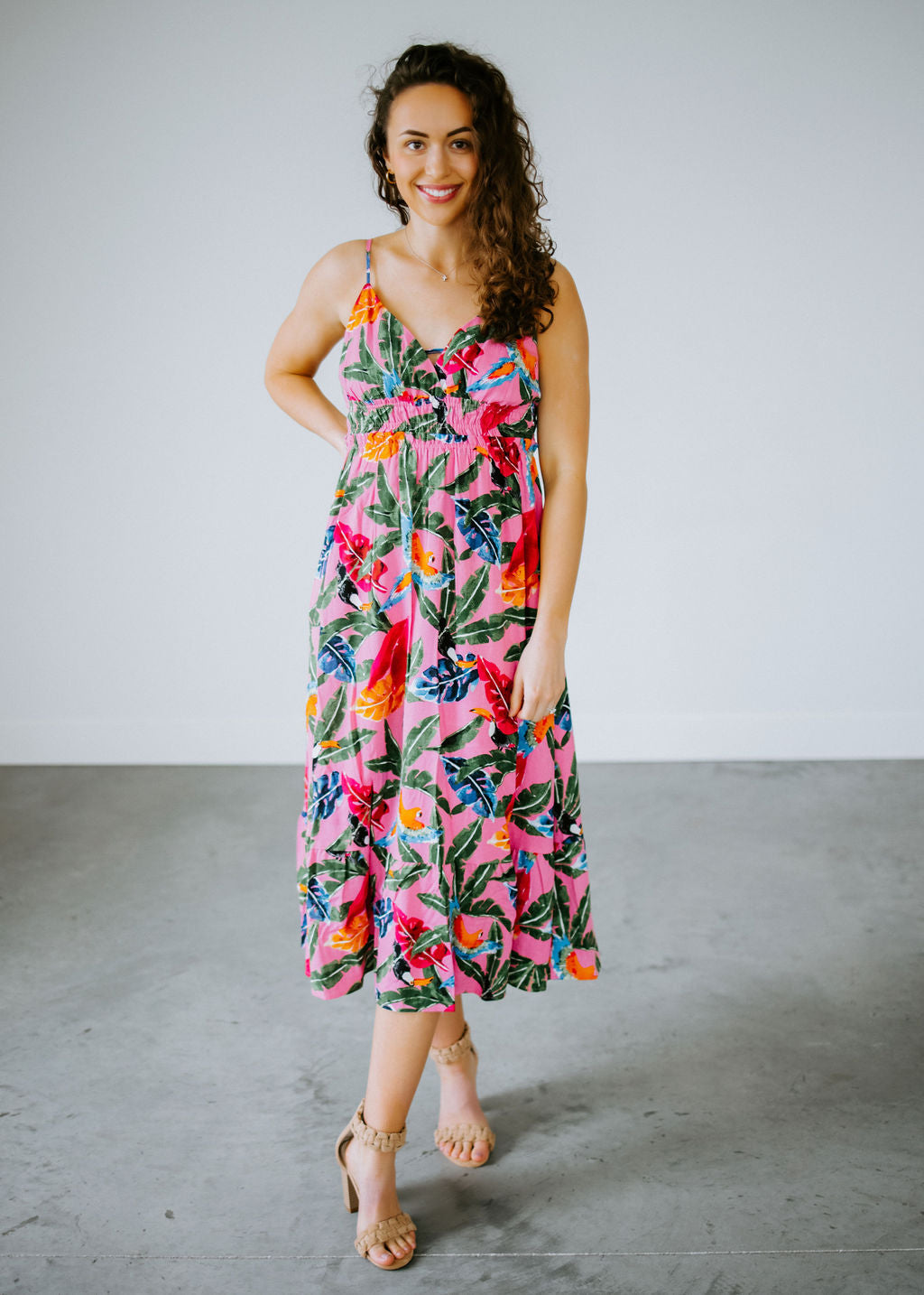 image of Tallulah Tropical Print Dress