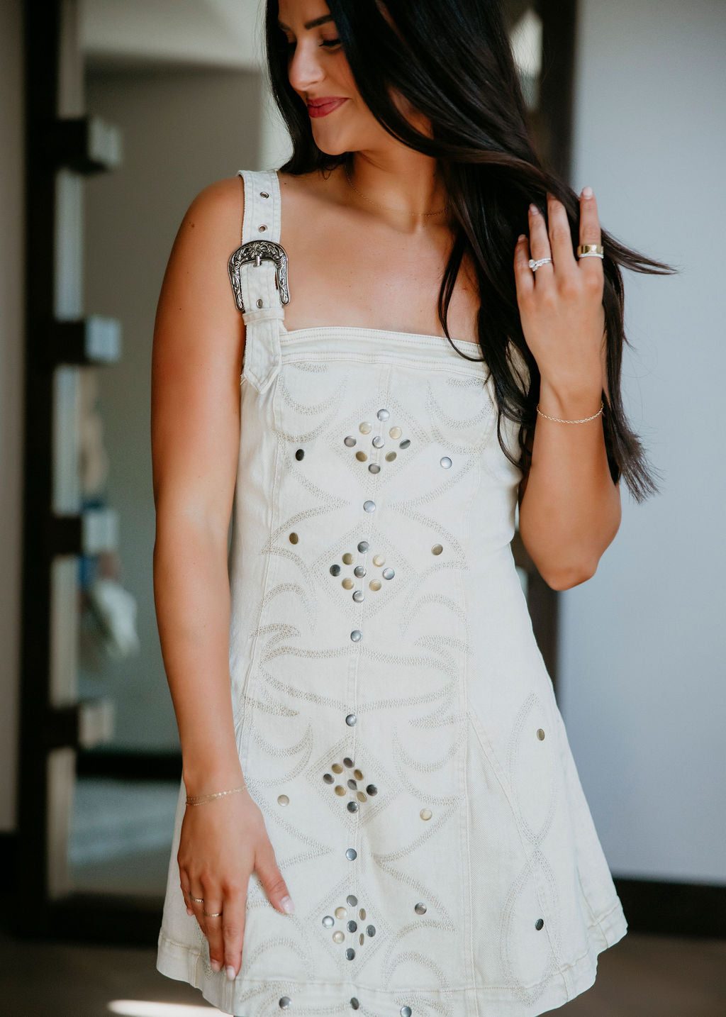 Ruth Studded Denim Dress | Lauriebelles Ruth Studded Denim Dress | Lauriebelles