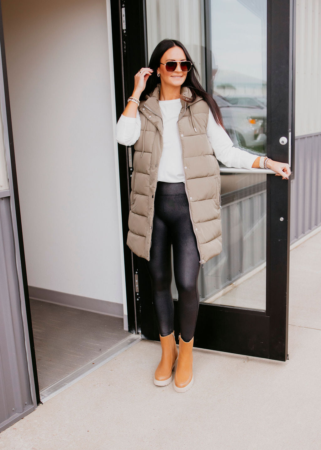 image of Garnet Puffer Midi Vest