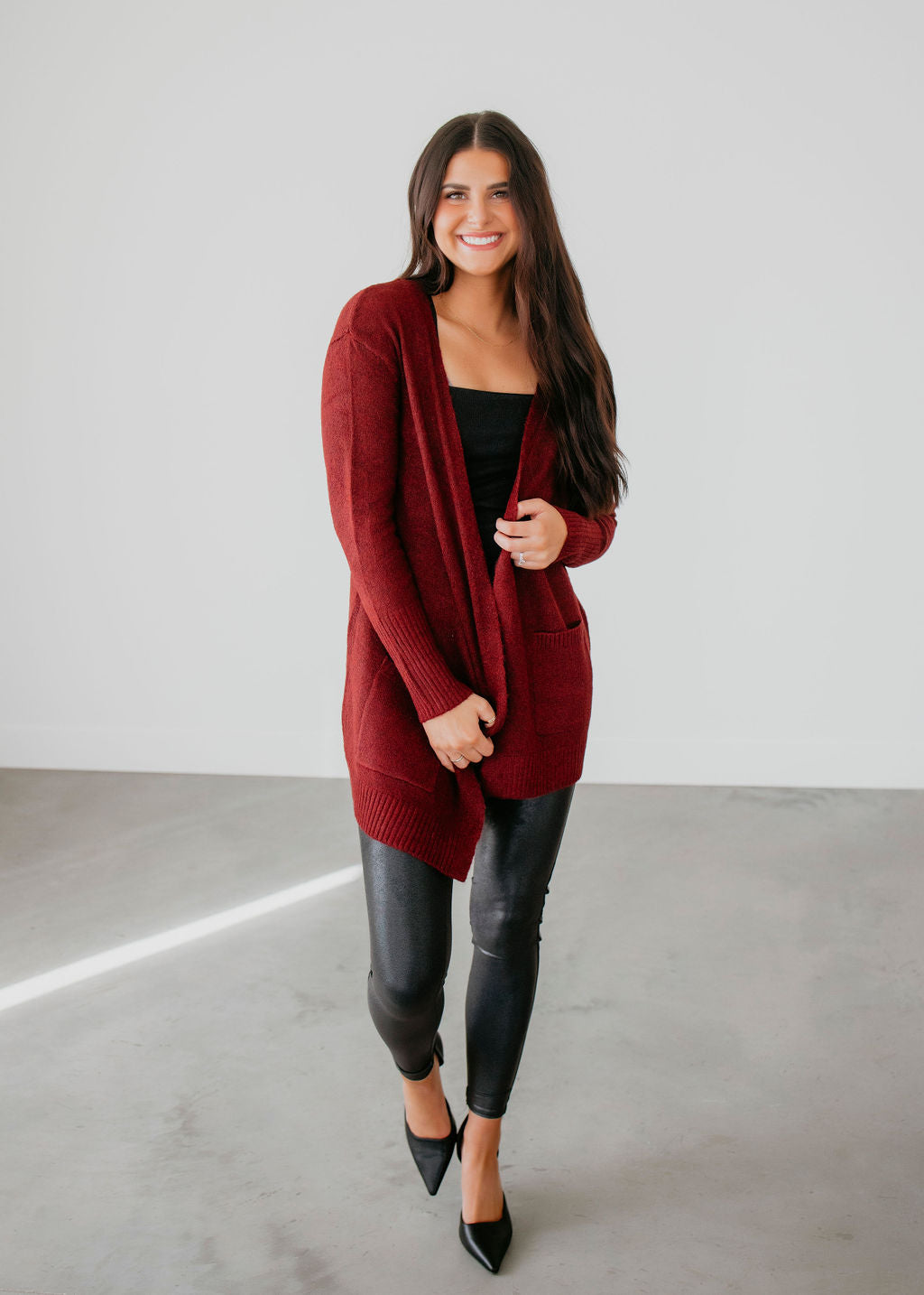 Sophia Open Front Cardigan