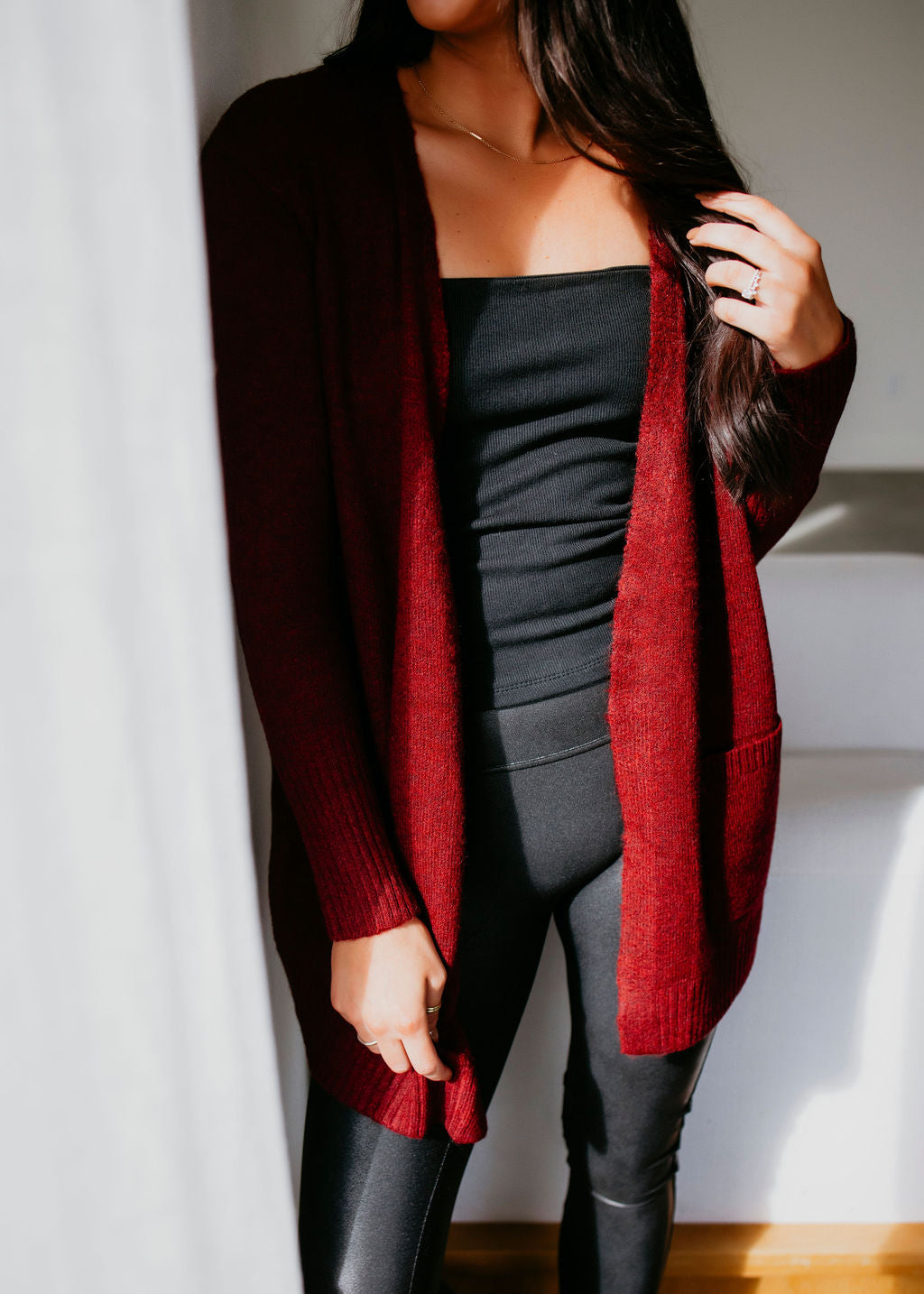 Sophia Open Front Cardigan