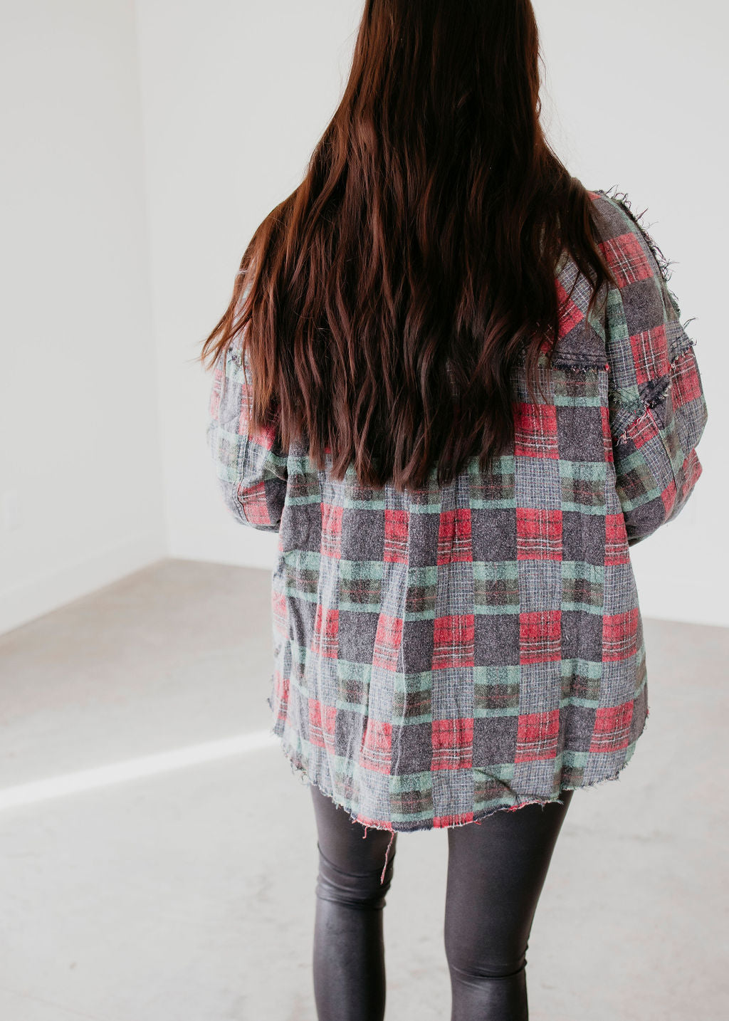 Jessa Patchwork Plaid Top