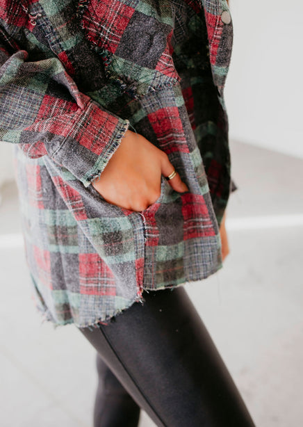 Jessa Patchwork Plaid Top