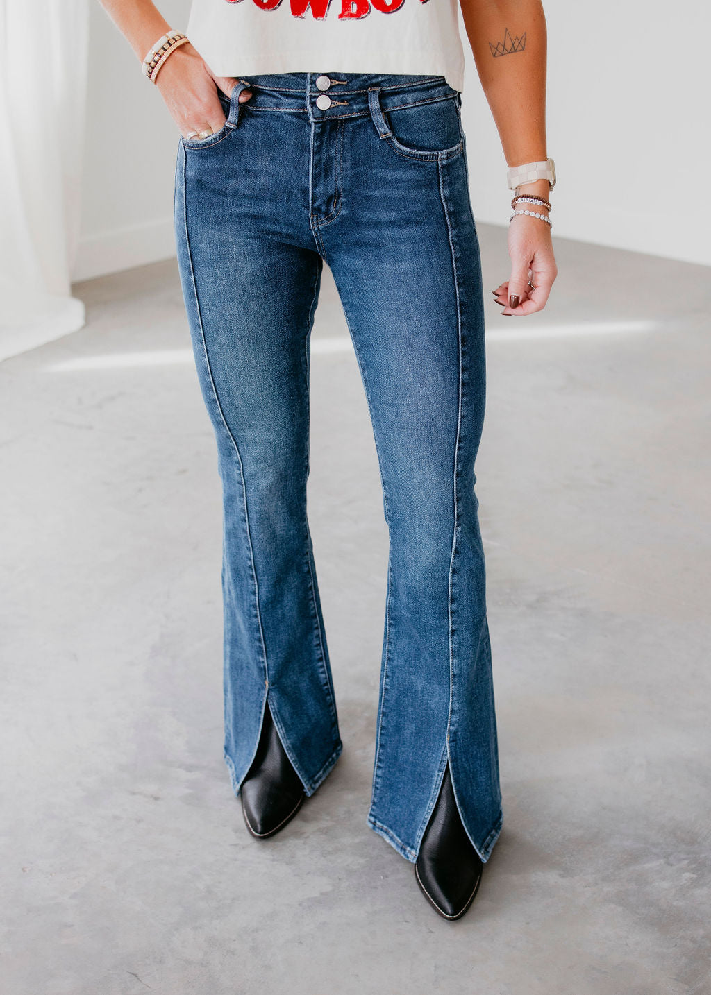 image of Jen Lovervet Split Hem Jean