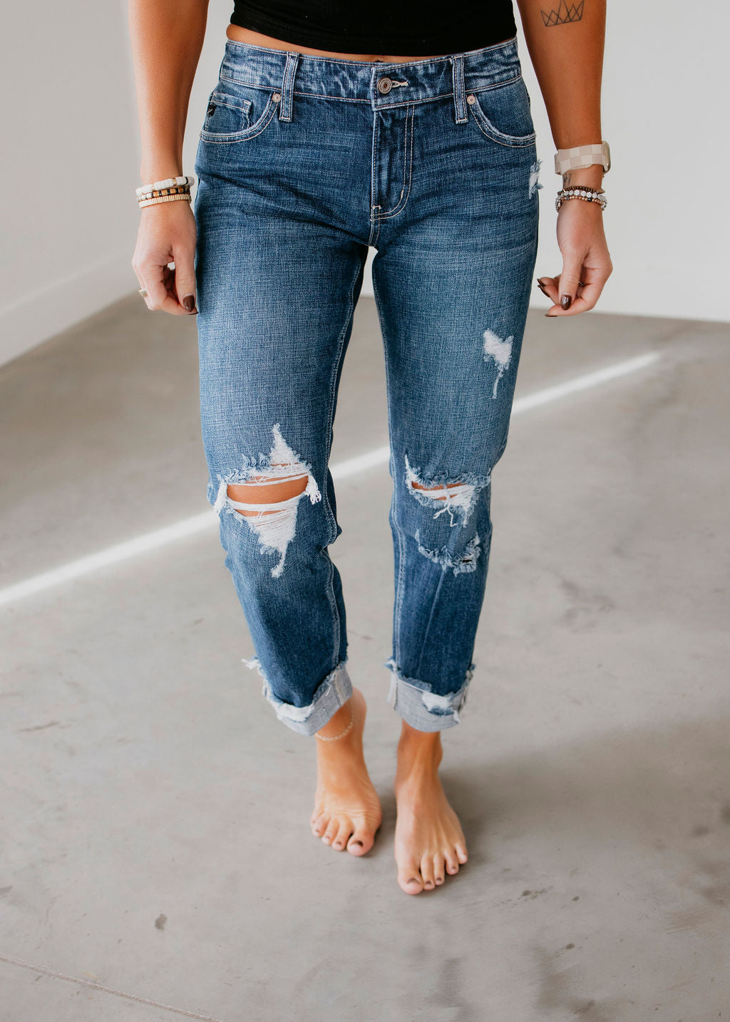 image of Russell KanCan Slim Boyfriend Jean