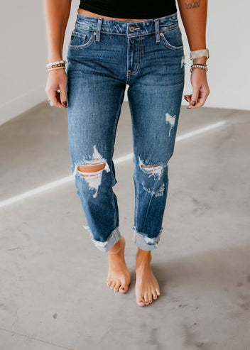 Russell KanCan Slim Boyfriend Jean