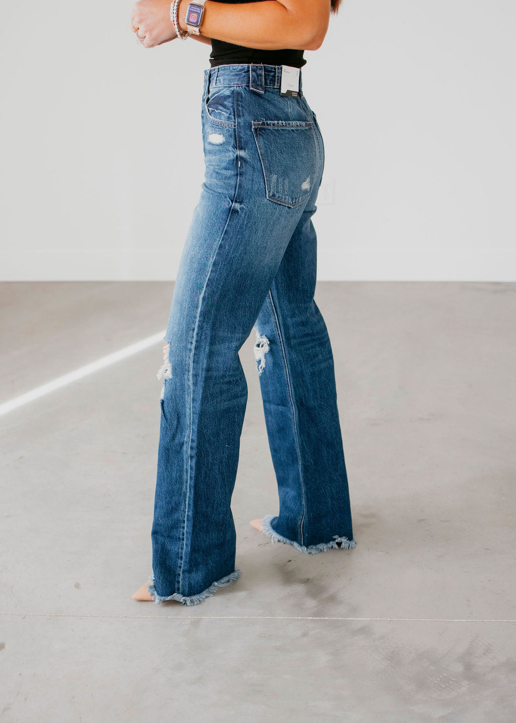 Mikayla KanCan Fray Hem Flare Jean