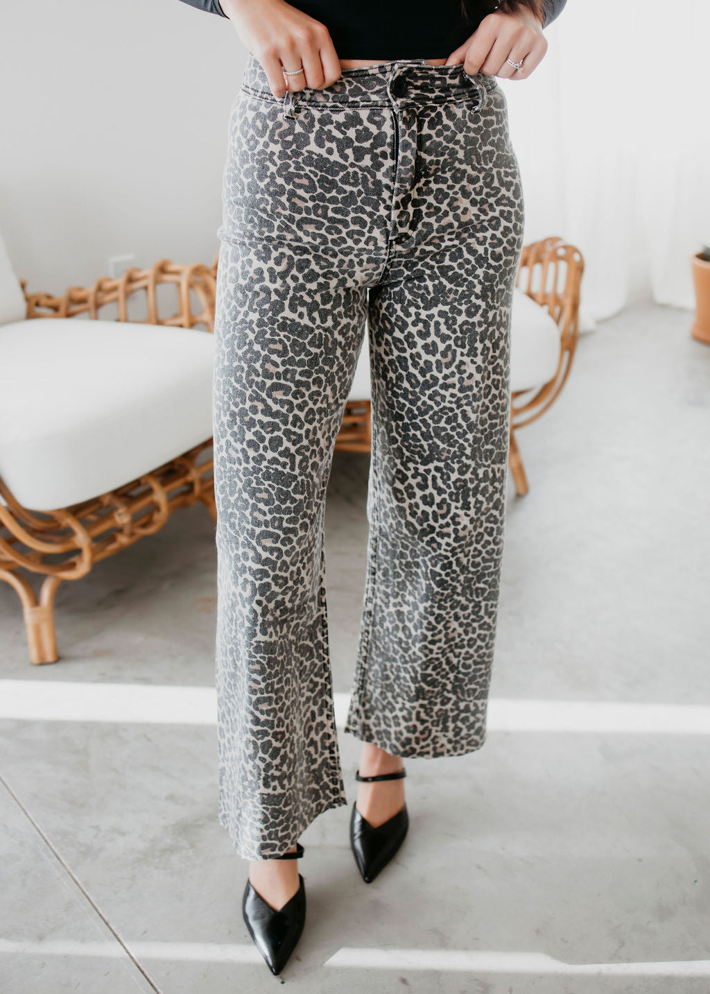 image of Kierra Leopard Print Pants