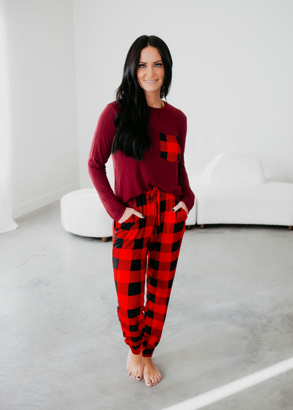 Buffalo Plaid Lounge Set