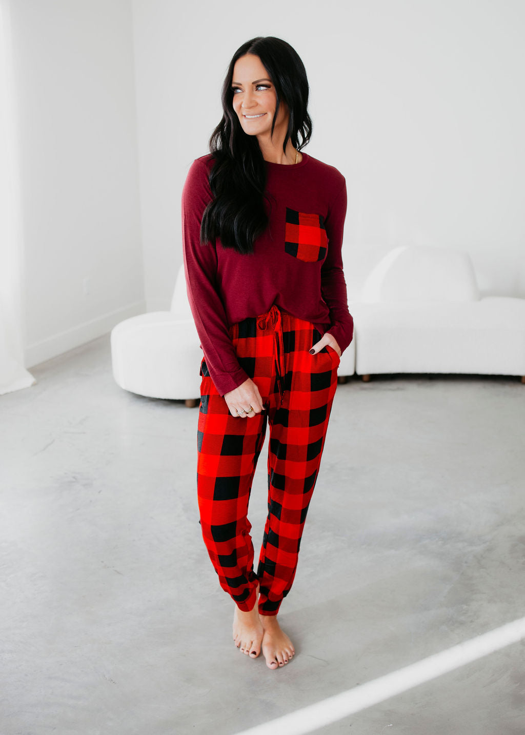 Buffalo Plaid Lounge Set