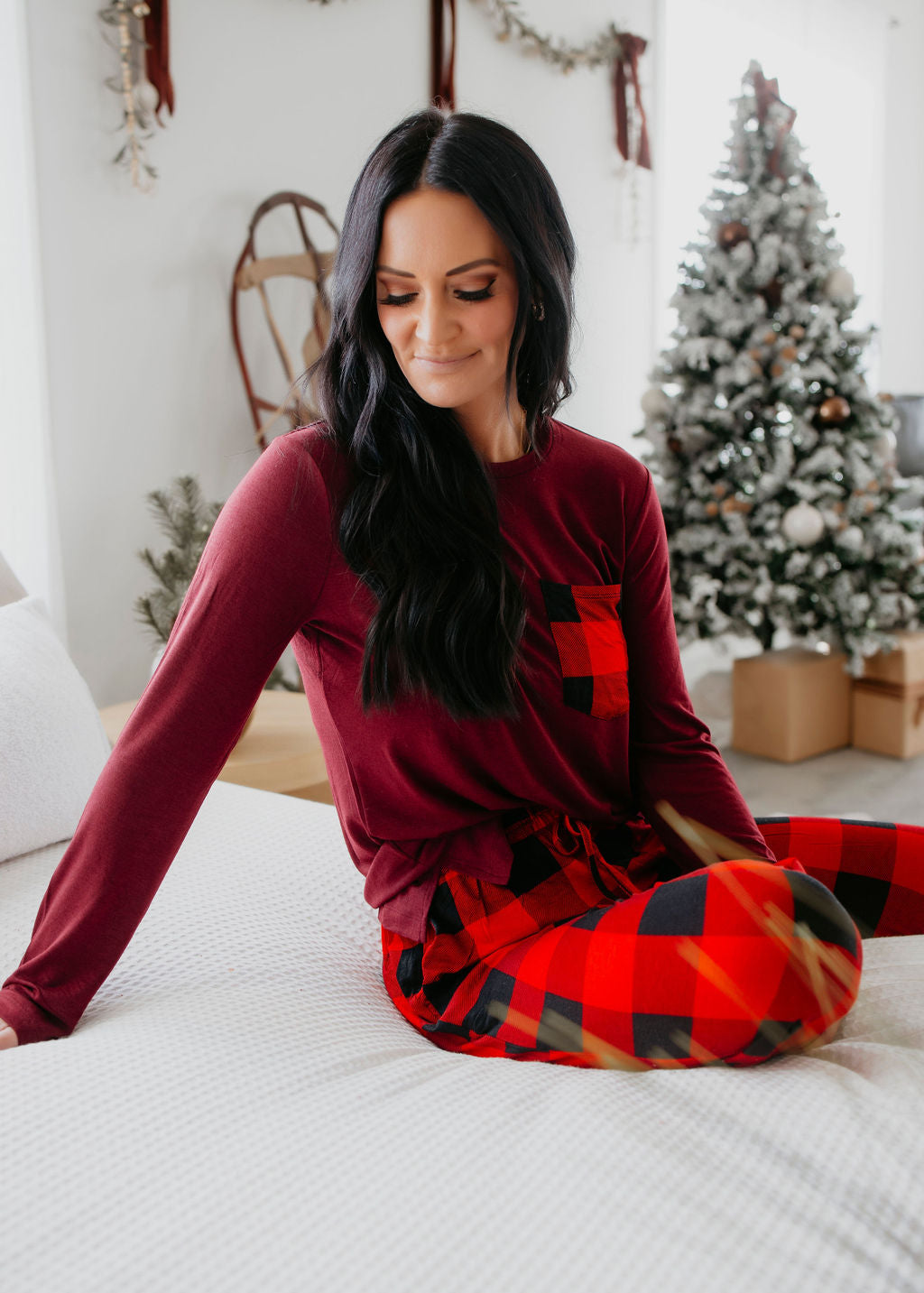 image of Buffalo Plaid Lounge Set